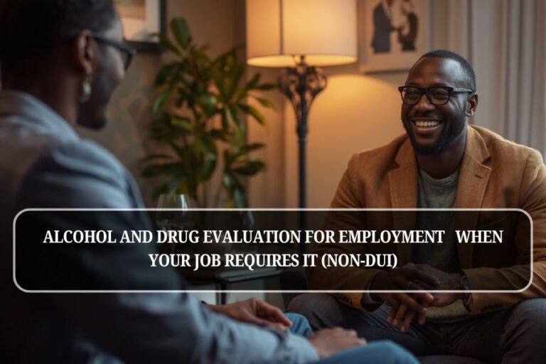 Alcohol and Drug Evaluation for Employment — When Your Job Requires It (Non-DUI)