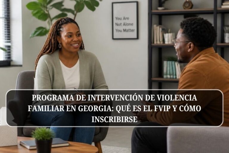 Programa de Intervención de Violencia Familiar en Georgia: Qué Es el FVIP y Cómo Inscribirse